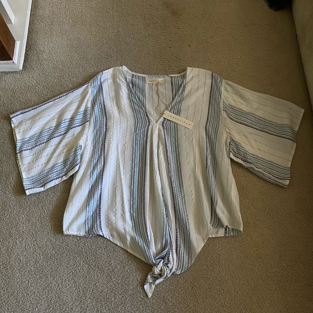 White Bohemian striped shirt by lovestitch